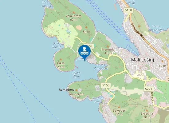 Map of UVALA CIKAT ZABAVNI CENTAR