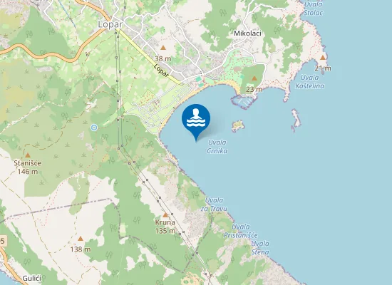 Map of RAJSKA PLAZA SREDINA