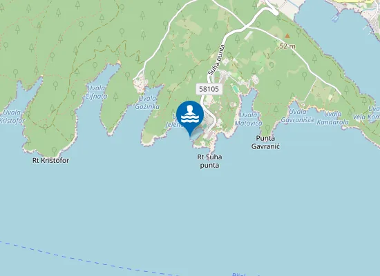 Map of SUHA PUNTA VELI ZAL