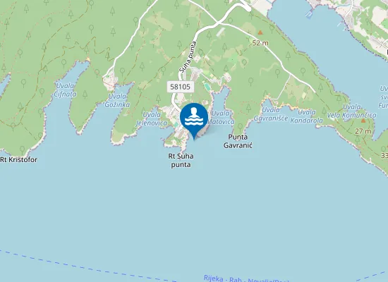 Map of SUHA PUNTA USIS ZA BAZEN