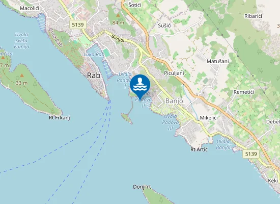 Map of UVALA PADOVA 2