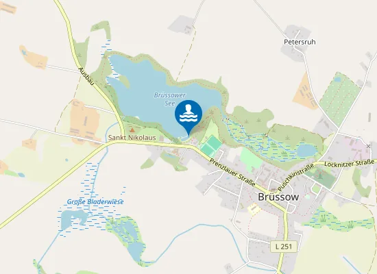 Map of BRUESSOWER SEE BRUESSOW SEEBAD