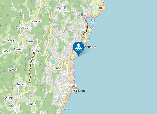 Map of GRADSKO KUPALISTE LOVRAN