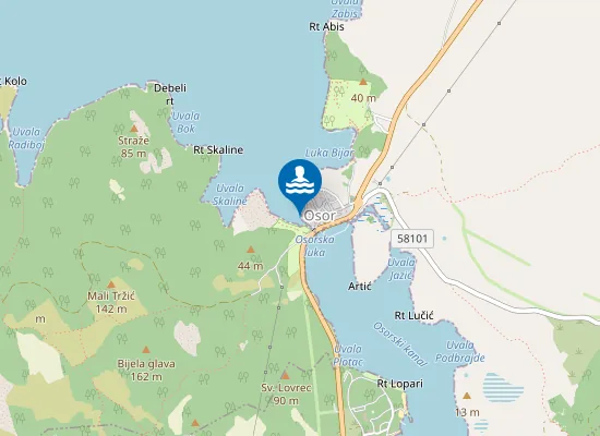 Map of OSOR SVJETIONIK