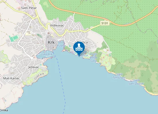 Map of ISPOD HOTELA KORALJ