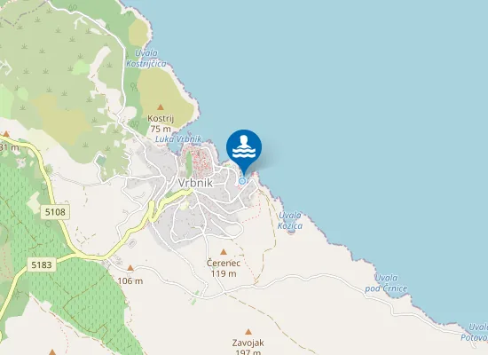 Map of VRBNIK PLAZA ZGRIBNICA