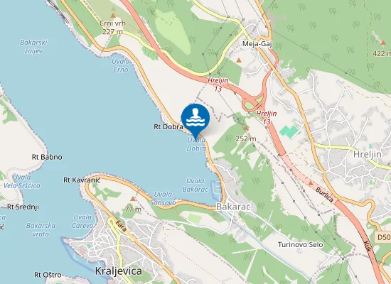 Map of Bakarac Uvala Dobra