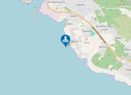 Map of PLAZA ISPRED RESTORANA KOSTRENKA