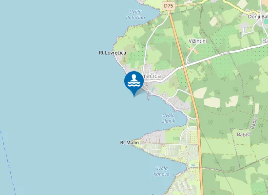 Map of LOVRECICA MOLO