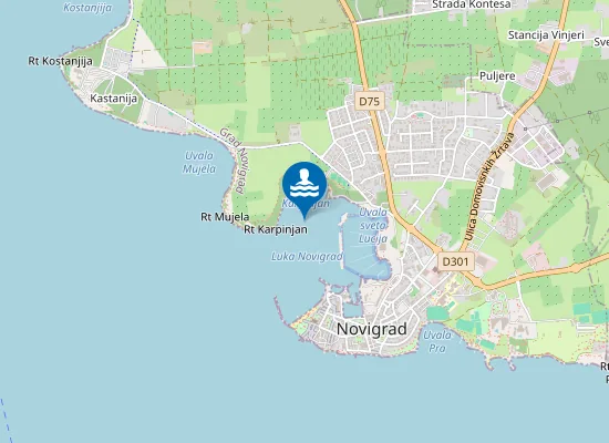 Map of NOVIGRAD KARPINJAN