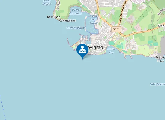 Map of NOVIGRAD ZIDINE