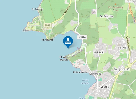 Map of RT SV MARTIN PREMA UVALI SV MARTIN