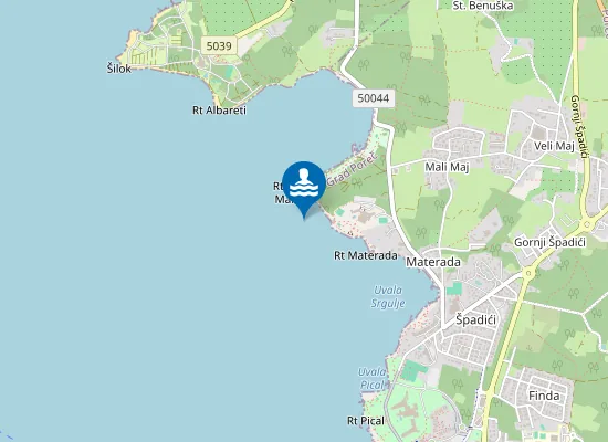 Map of HOTEL MATERADA SJEVERNI DIO