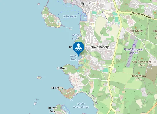 Map of HOTEL RUBIN PLAZA BRULO