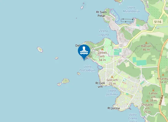 Map of HOTEL DELFIN ISPOD HOTELA