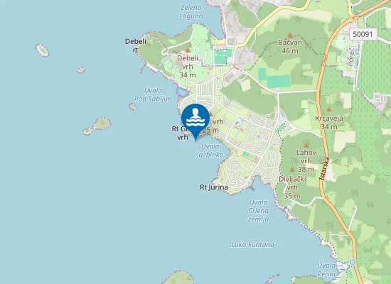 Map of Ac Bijela Uvala Sjeverni Dio