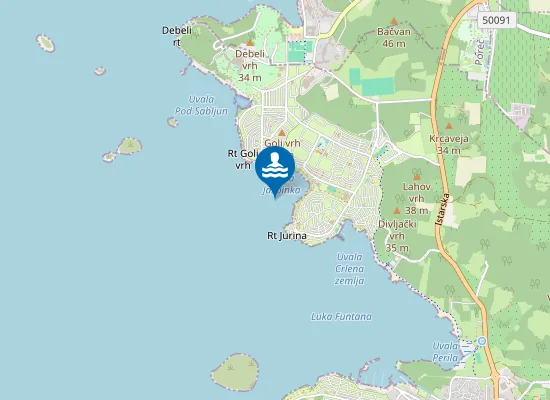 Map of Ac Bijela Uvala Juzni Dio