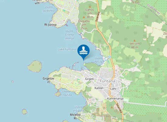 Map of Ac Puntica Prema Ribarskoj Luci