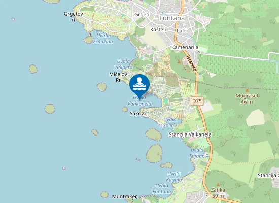 Map of Ac Valkanela Uvala Valkanela