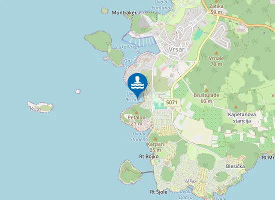 Map of Ac Portosole Uvala Brizine