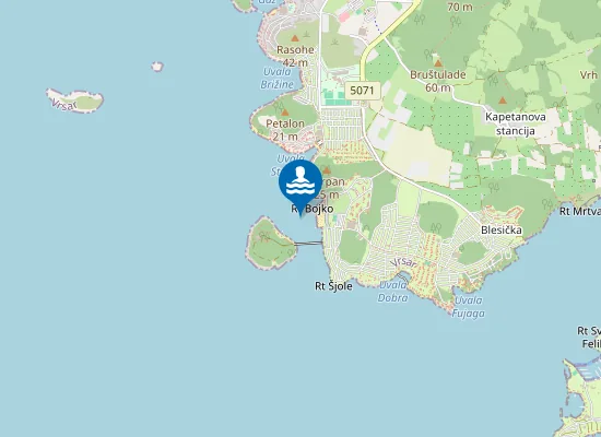 Map of Ac Koversada Pjescana Plaza