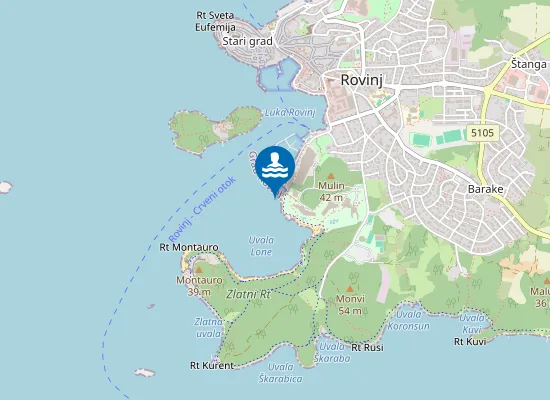 Map of MONTE MULINI DO LUKOBRANA