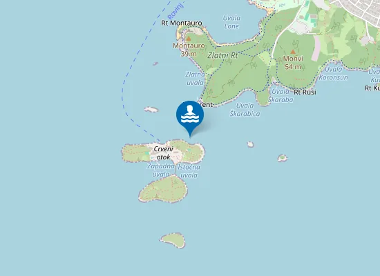 Map of CRVENI OTOK PREMA RTU KURENT