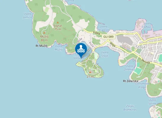 Map of Ac Stoja Prema Valovinama