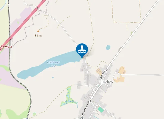 Map of LUETZLOWER SEE LUETZLOW