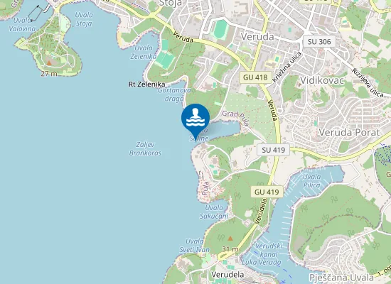 Map of HOTEL SPLENDID ISPOD HOTELA