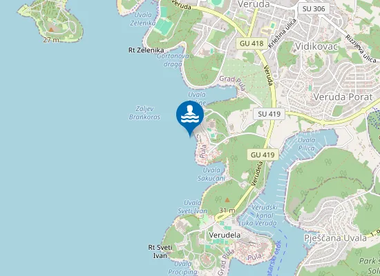 Map of ZLATNE STIJENE PLAZA