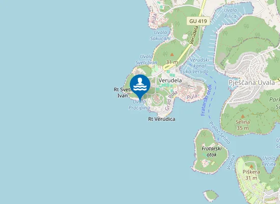 Map of HOTEL PARK ISPOD HOTELA