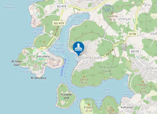 Map of PJESCANA UVALA PLAZA