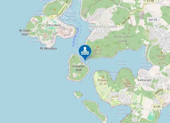Map of FRATARSKI OTOK PREMA KOPNU