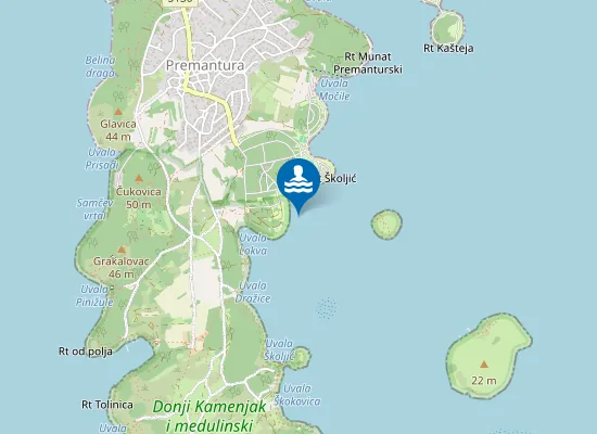 Map of Ac Stupice Juzno Od Poluotoka