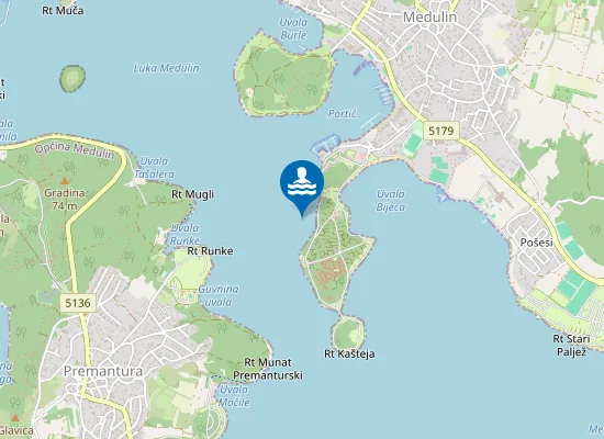 Map of Ac Medulin Ulaz