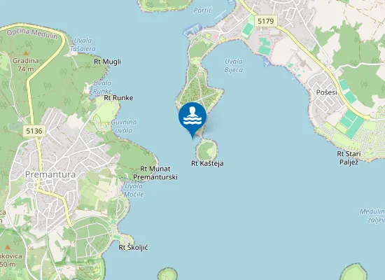 Map of Ac Medulin Spoj Mali Poluotok