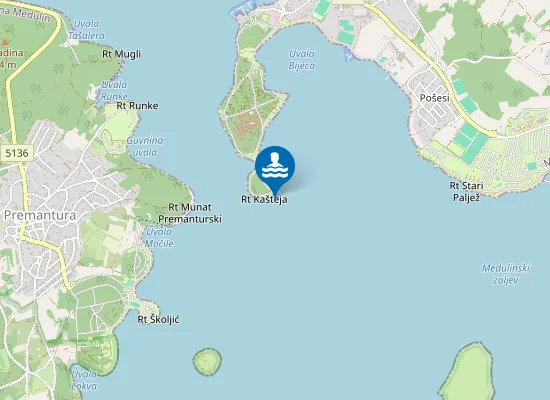 Map of Ac Medulin Mali Poluotok Punta