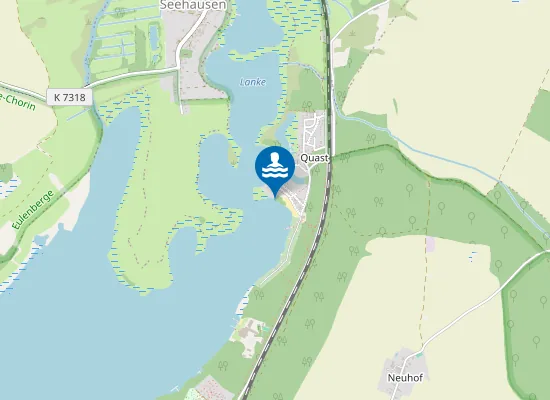 Map of OBERUCKERSEE SEEHAUSEN QUAST