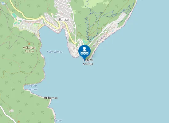 Map of HOTEL LANTERNA ISPOD HOTELA ZAPAD