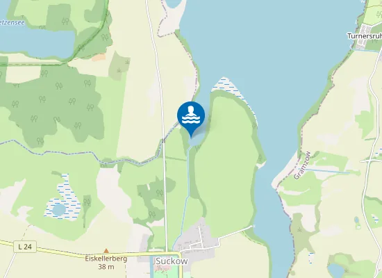 Map of OBERUCKERSEE STEGELITZ SCHIFFERHOF