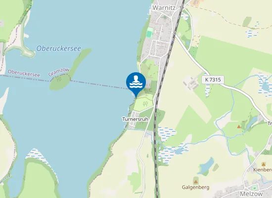 Map of OBERUCKERSEE WARNITZ FERIENHAUSSIEDLUNG