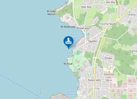 Map of SPADICI UVALA SRGULJE JUZNI DIO