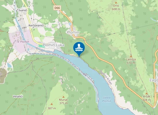 Map of PLOMINSKI ZALJEV DRAZINE ISTOK