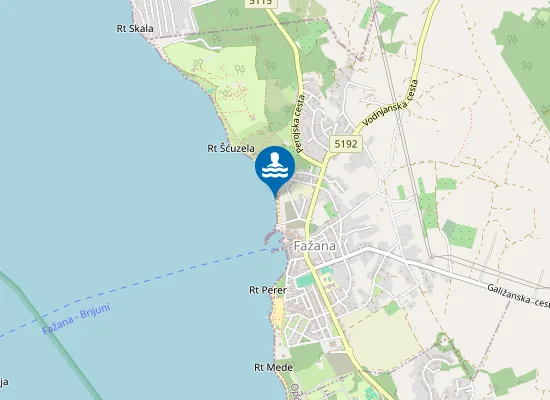 Map of FAZANA SJEVER