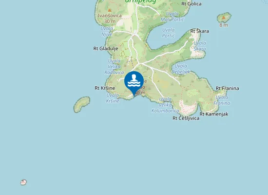 Map of MALA KOLUMBARICA