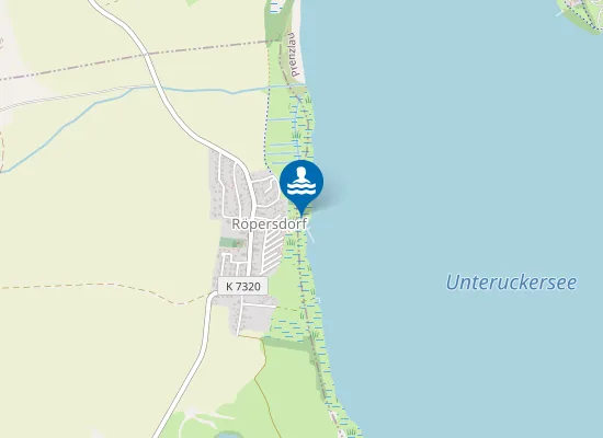 Map of UNTERUCKERSEE ROEPERSDORF