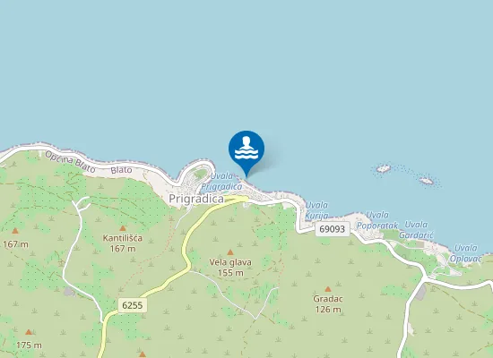 Map of PRIGRADICA IZA JIGE