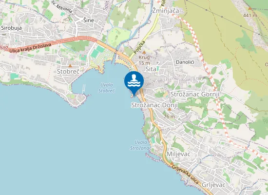 Map of UVALA STROZANAC