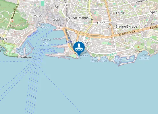 Map of Bacvice Zapad